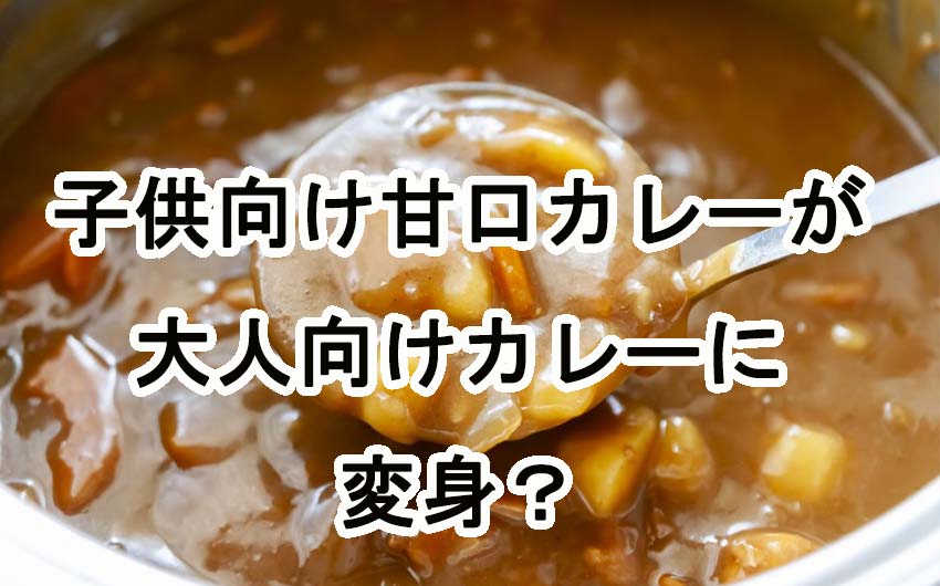 子ども向け甘口カレーを大人でも楽しめるカレーに変身させるには